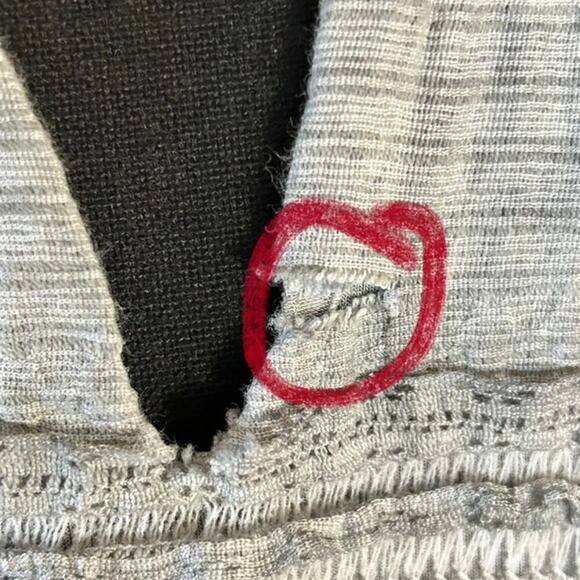 Pol Textured Slate Long-Sleeve Midi Dress – Boho Chic, size Medium - Picture 7 of 7